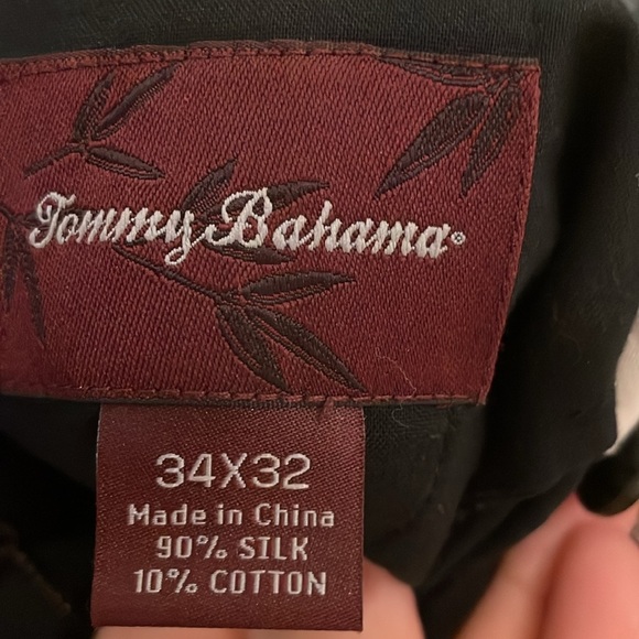 Tommy Bahama Men's Black Silk Cotton Blend‎ Dress Pants, size 34 x32 - Picture 4 of 5